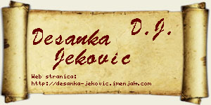 Desanka Jeković vizit kartica